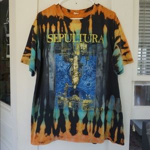 Custom tie dye sepultura tee